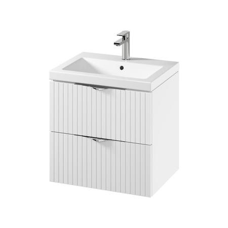 Mobilier de baie suspendat DUXU MIRA finisaj Alb cu lavoar ceramic [1]