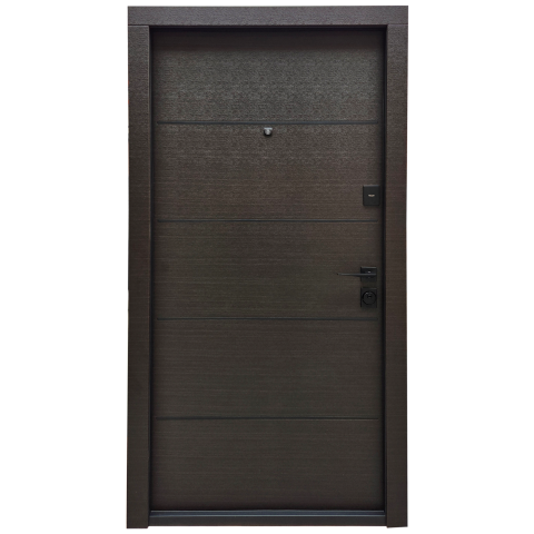 Usi de exterior - Ușă metalică DUXU NUVARO- Gri Catifelat / Alb Granular