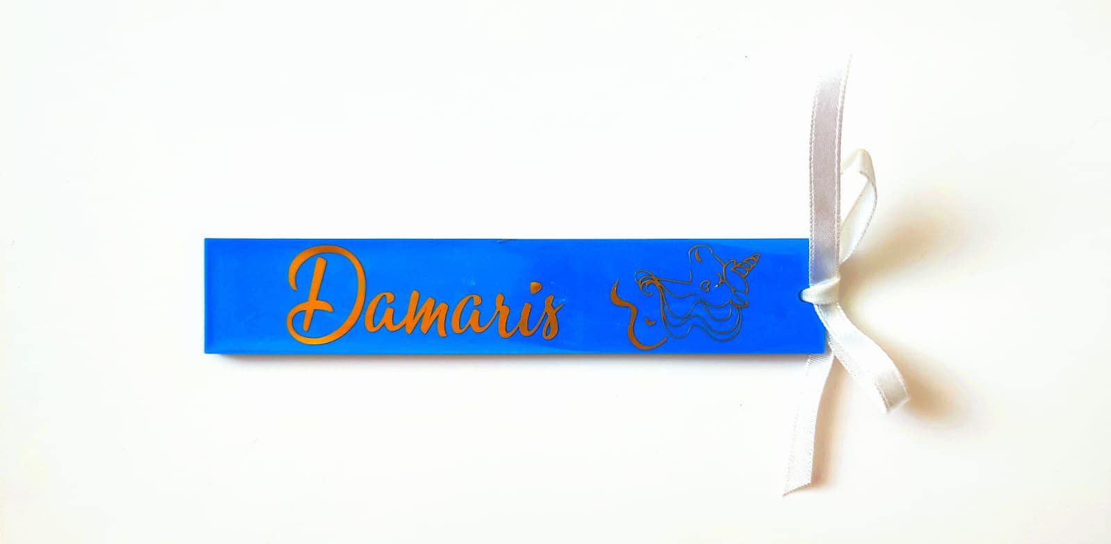 Breloc rășină epoxidică albastru