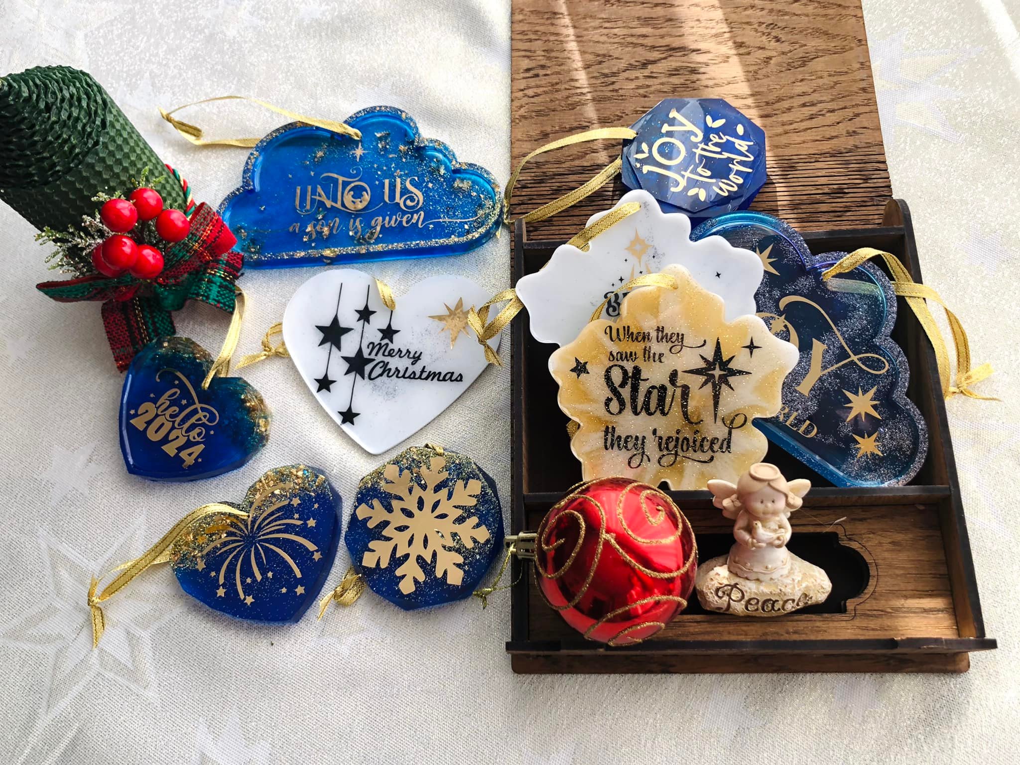 Decorațiuni brad rășină epoxidică diverse modele