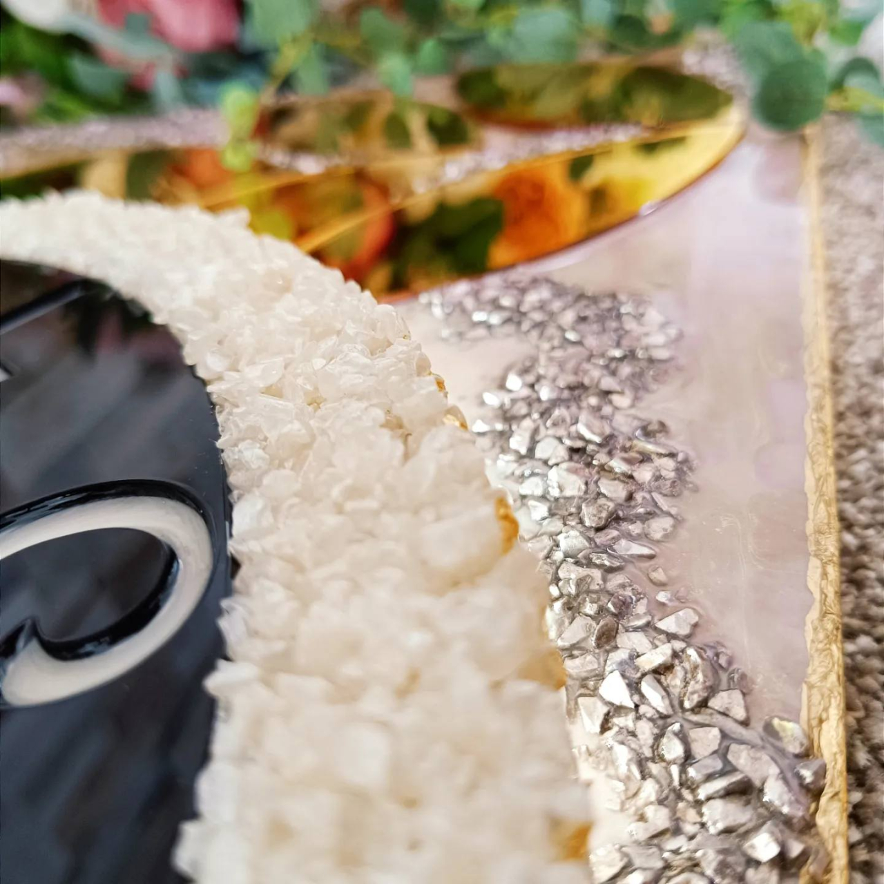 Tempo – Ceas dreptunghiular din rășină epoxidică handmade cu efect 3D și led [4]