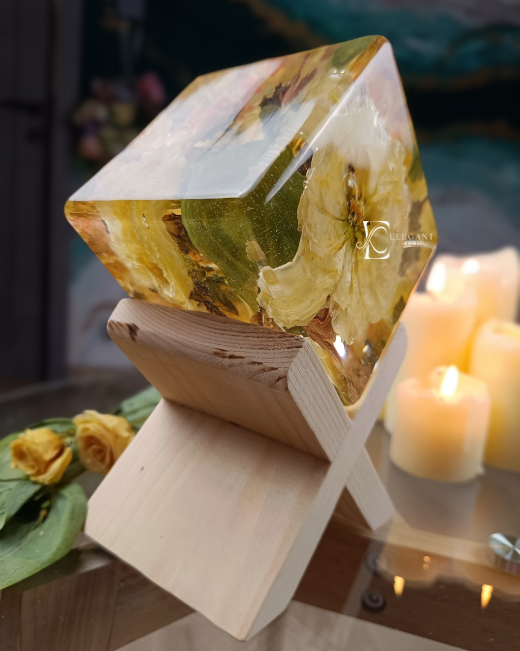 Keepsake CUBIX buchet mireasa flori incapsulate in rasina [4]
