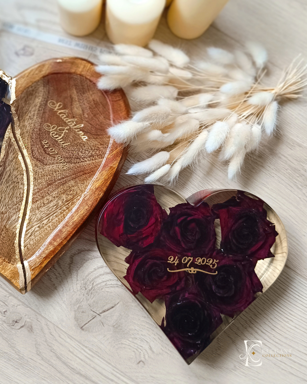 Heart Keepsake buchet mireasa flori incapsulate in rasina [3]