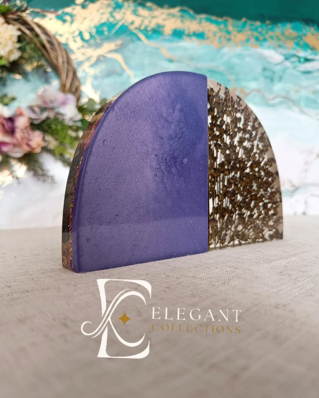 Twins Keepsake flori incapsulate in rasina cadou personalizat unicat [5]