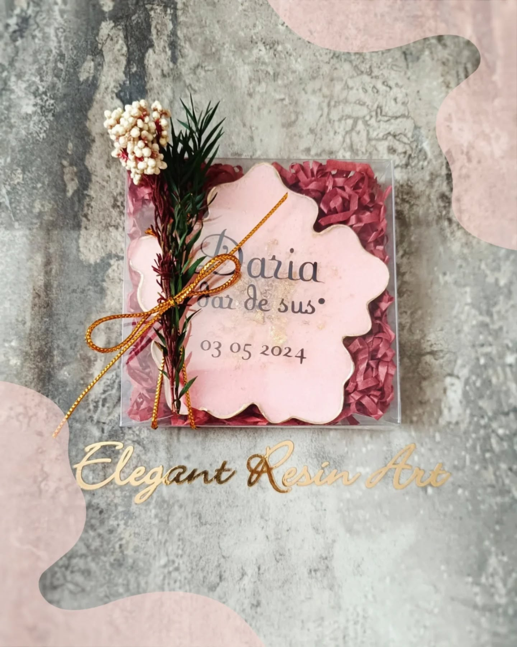 Mărturii CATALEYA din rășină epoxidică pentru nuntă și botez [7]