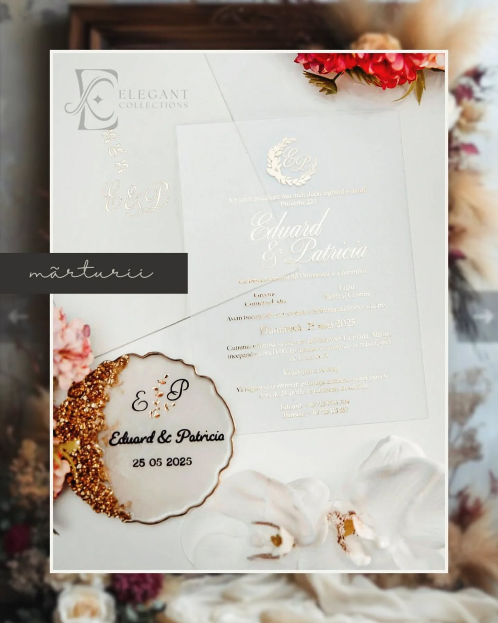 Mărturii GEODE din rășină epoxidică pentru nuntă și botez [4]