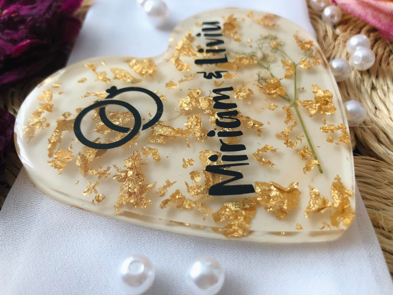 Mărturii HEART din rășină epoxidică pentru nuntă și botez [11]