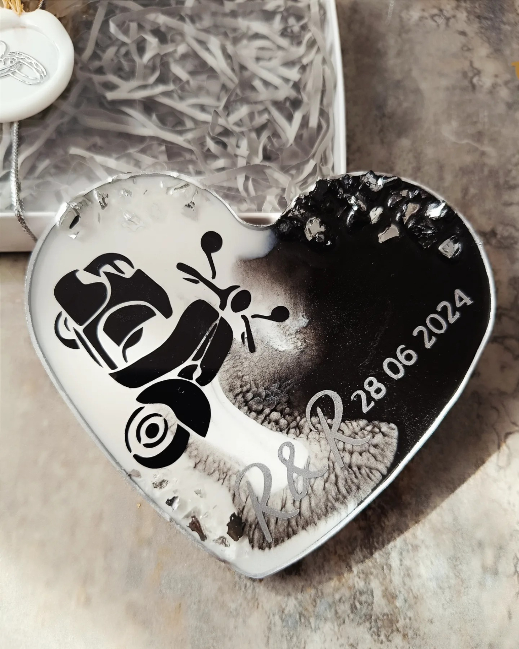 Mărturii HEART din rășină epoxidică pentru nuntă și botez [20]