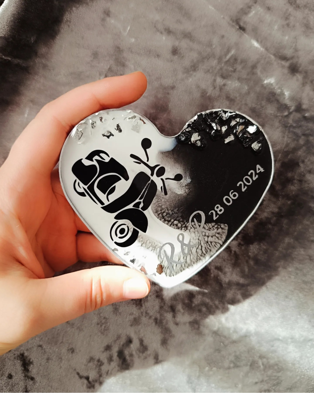 Mărturii HEART din rășină epoxidică pentru nuntă și botez [19]