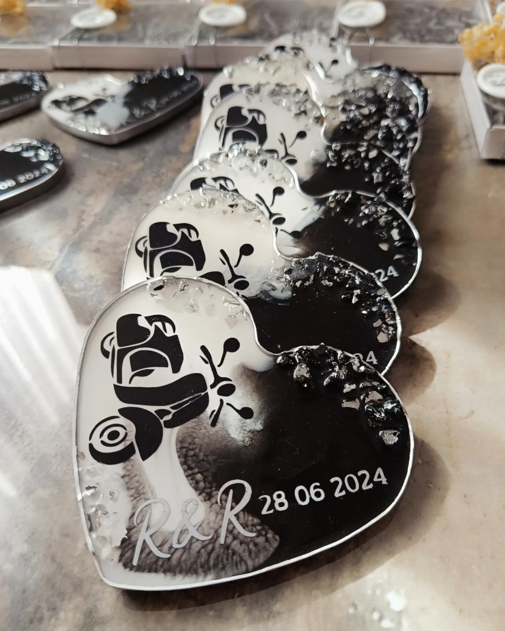 Mărturii HEART din rășină epoxidică pentru nuntă și botez [21]