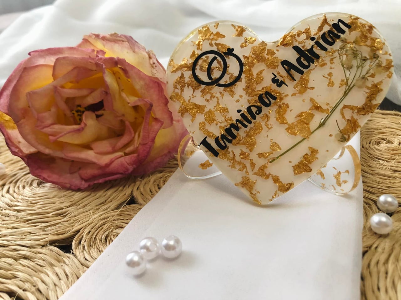 Mărturii HEART din rășină epoxidică pentru nuntă și botez [9]