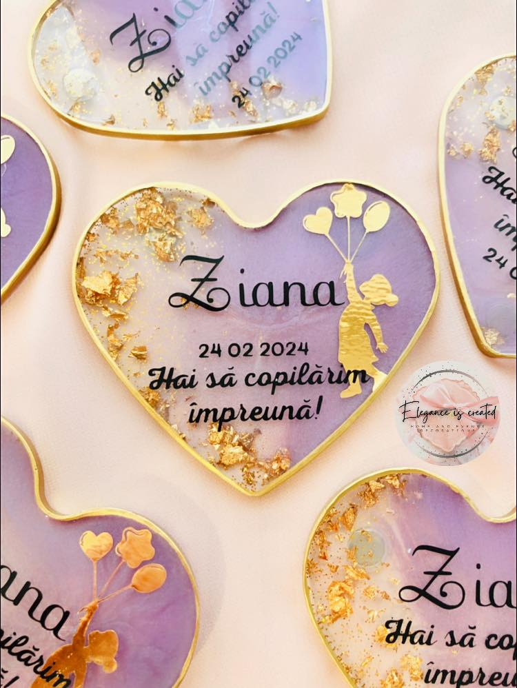 Mărturii HEART din rășină epoxidică pentru nuntă și botez [15]