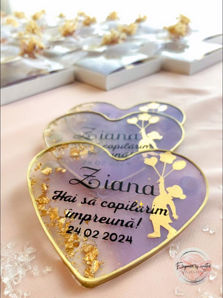 Mărturii HEART din rășină epoxidică pentru nuntă și botez [16]