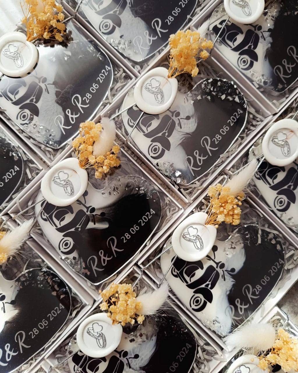 Mărturii HEART din rășină epoxidică pentru nuntă și botez [25]