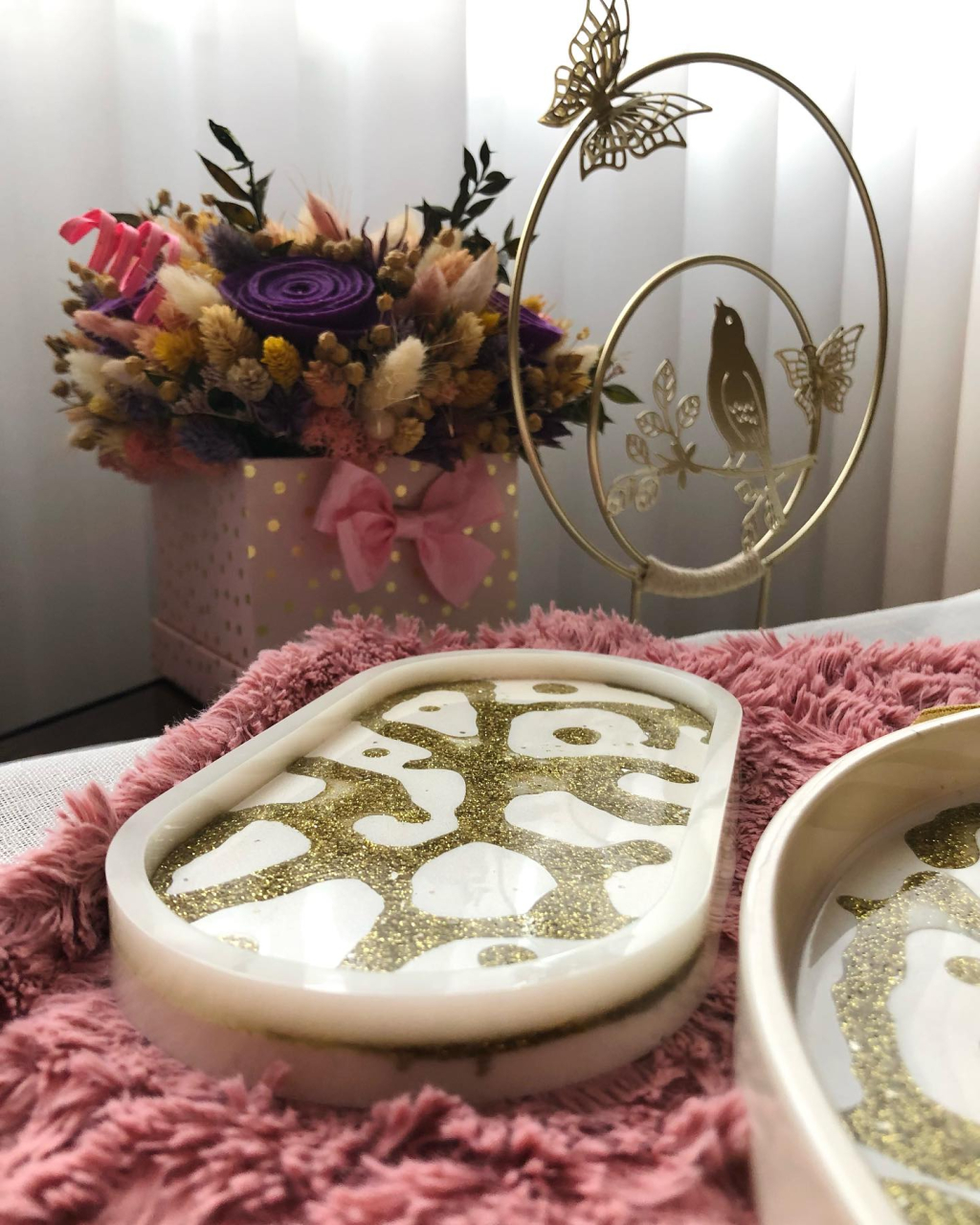 LUNA – Platou din rășină epoxidică handmade unicat 25 cm [7]