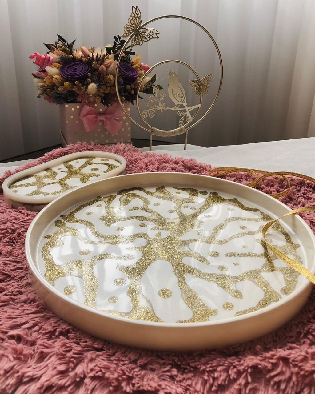 LUNA – Platou din rășină epoxidică handmade unicat 25 cm [5]