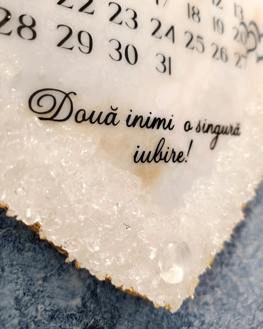 Save the Date – Obiect decorativ din rășină epoxidică handmade personalizat [7]