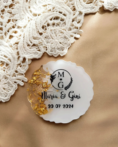 BRIGHT GOLD – Mărturii personalizate din rășină epoxidică handmade