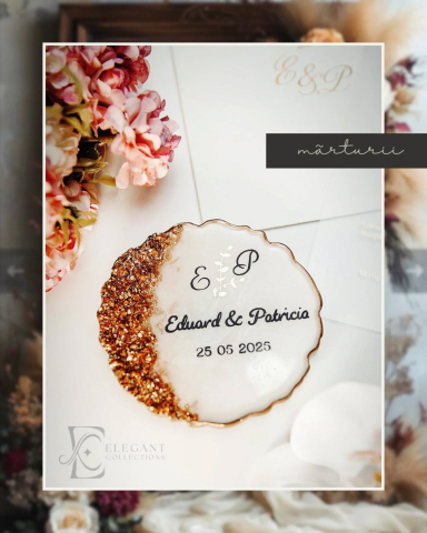 Mărturii GEODE din rășină epoxidică pentru nuntă și botez