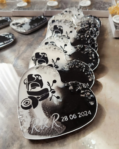 Mărturii HEART din rășină epoxidică pentru nuntă și botez [20]