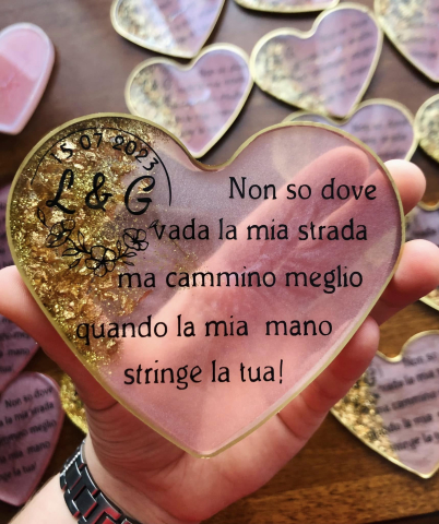 HEART - Mărturii HEART din rășină epoxidică pentru nuntă și botez