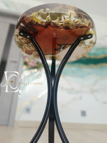 OSLO – Măsuță din rășină epoxidică și lemn natural handmade personalizată [3]