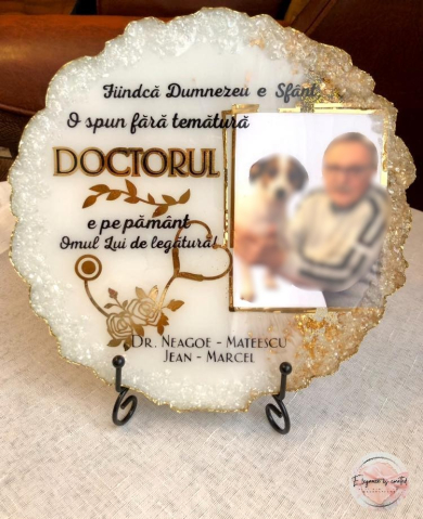 Epoxi Memotag - Rășină Epoxidică - MEMOTAG MAXI – Suport mesaj personalizat din rășină epoxidică handmade 25 cm