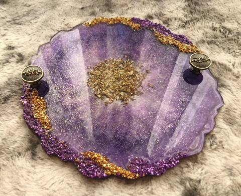 BEST SELLER – Platou din rășină epoxidică handmade unicat [9]