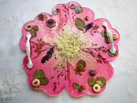 CATALEYA – Platou din rășină epoxidică handmade unicat 35 cm [4]