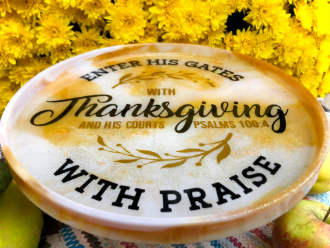 LUNA – Platou din rășină epoxidică handmade unicat 25 cm [2]