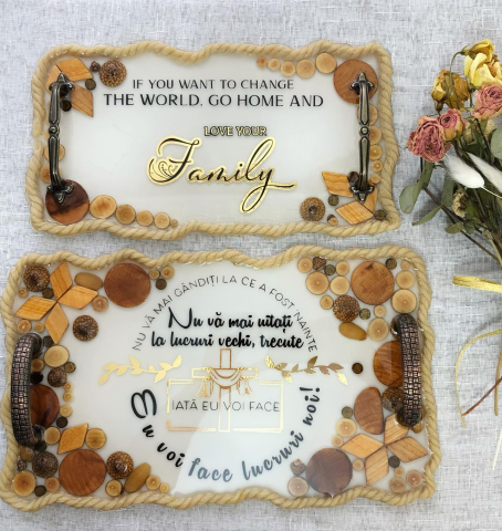 Platou MODERNA - MODERNA – Platou din rășină epoxidică handmade unicat