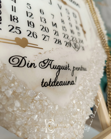 Save the Date – Obiect decorativ din rășină epoxidică handmade personalizat [9]