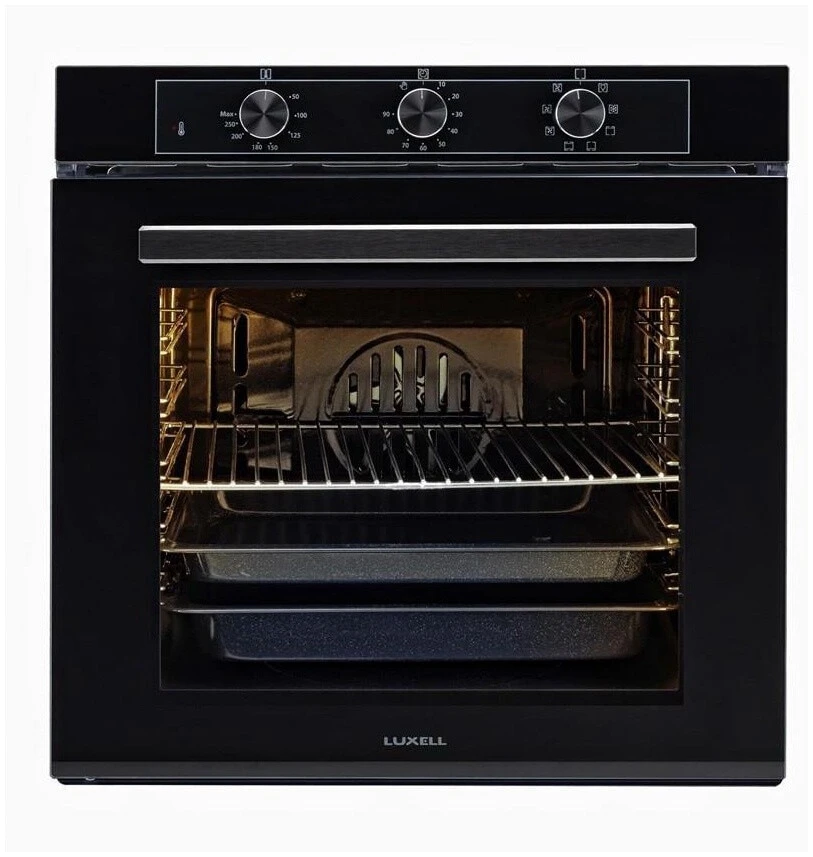 RESIGILAT - Cuptor electric incorporabil Luxell A68-SF3NA0BMT, 77 litri, 8 functii, Convectie, Timer, Negru [2]