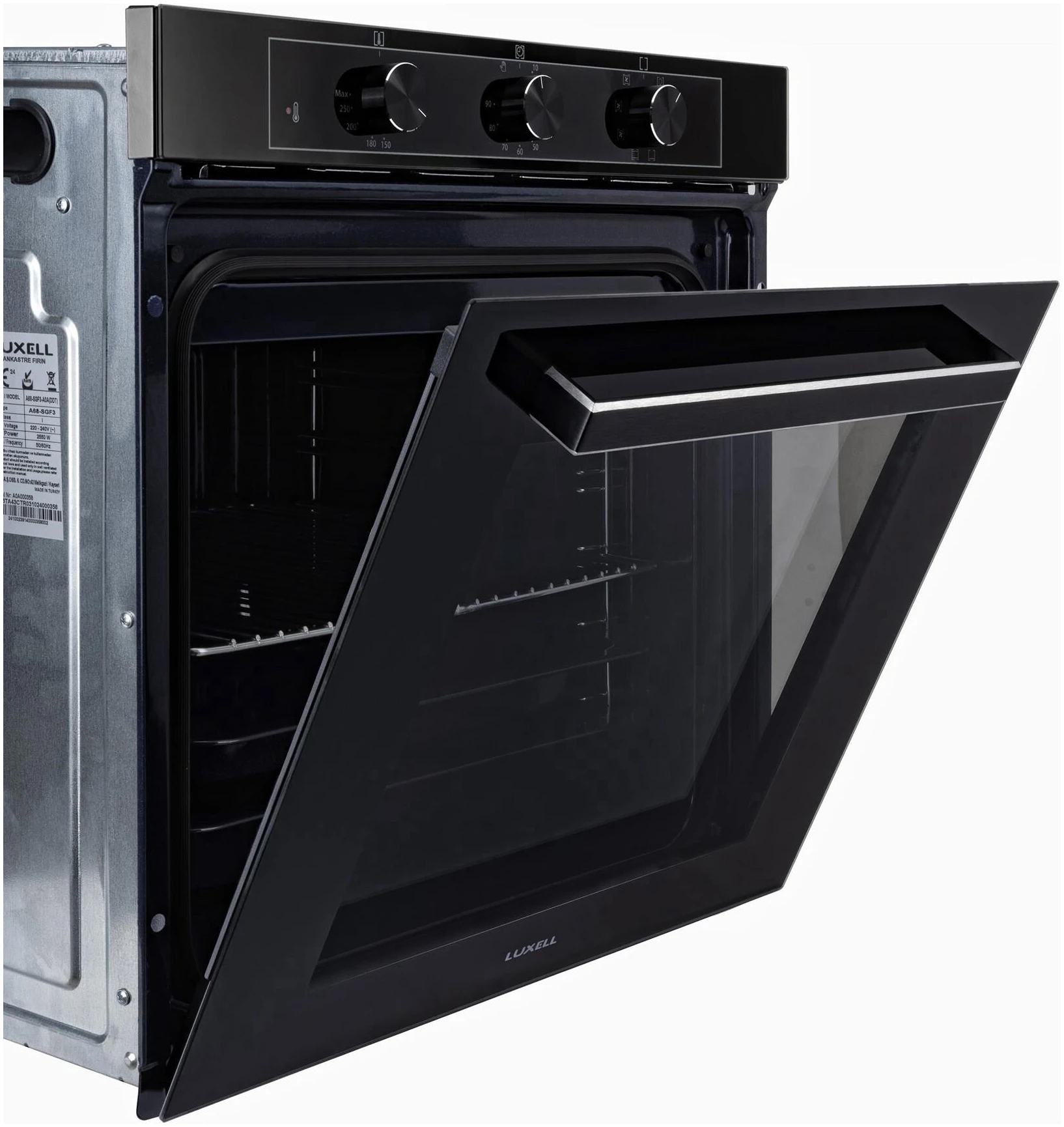 RESIGILAT - Cuptor electric incorporabil Luxell A68-SF3NA0BMT, 77 litri, 8 functii, Convectie, Timer, Negru [5]