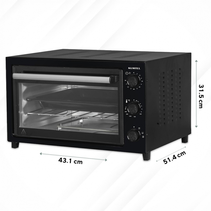 Cuptor electric Kumtel KF-5320.K, 32 litri, 1420 W, Temporizator, Negru [4]