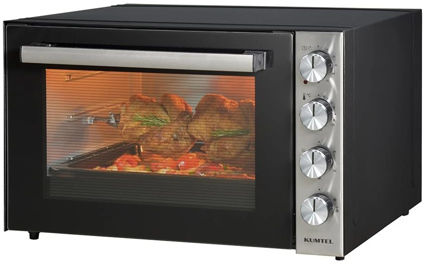 Cuptor electric Kumtel LX-9645FA Pizza,Rotisor XXL, 70 litri, 2500 W, Rotisor, Convectie, 7 moduri de gatit, geam dublu, negru/inox [8]