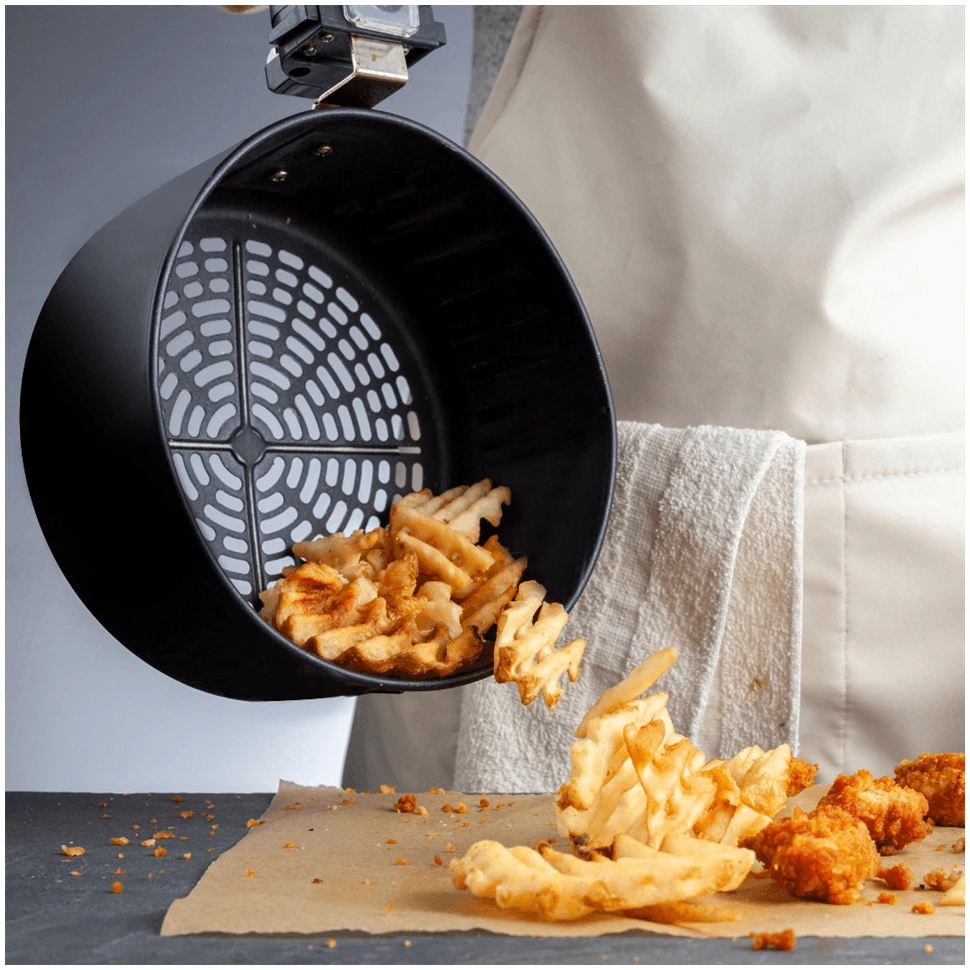 Friteuza cu aer cald Kumtel FastFryer HAF-02 XL, Putere 1500 W, Capacitate 5.5L, 8 programe automate, Functie decongelare, Negru [4]