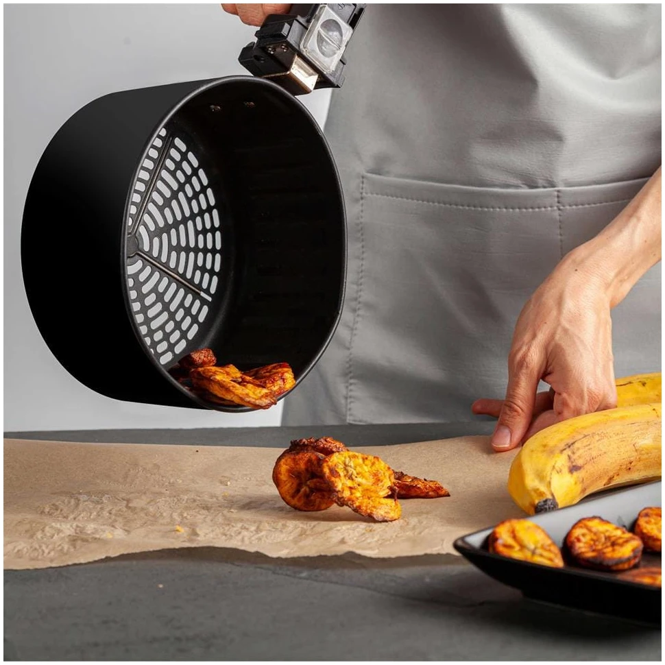 Friteuza cu aer cald Kumtel FastFryer HAF-02 XL, Putere 1500 W, Capacitate 5.5L, 8 programe automate, Functie decongelare, Negru [3]