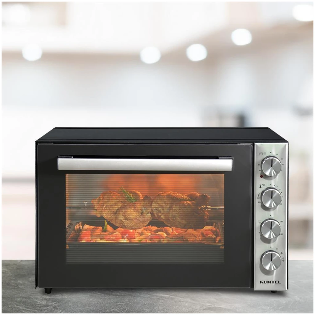 RESIGILAT_Cuptor electric Kumtel LX-9645 GRANIT Pizza, Rotisor XXL, 70 litri, 2000 W, Rotisor, Convectie, 7 moduri de gatit, interior Granit, geam dublu, negru/inox - Copie [7]