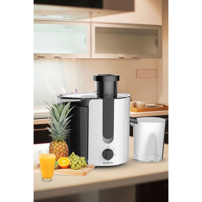 Storcator de fructe Kumtel HJ-02, 400 W, 500 ml, 2000 rpm, lame din inox, alb [2]