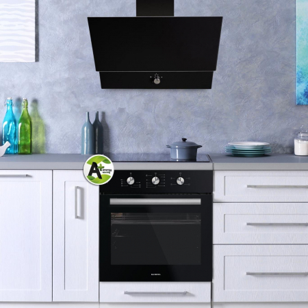 Hota incorporabila decorativa Kumtel DA6-830N.K, front sticla neagra, 650mc/h, control mecanic, 55 dB, 3 trepte, 60 cm, negru [3]