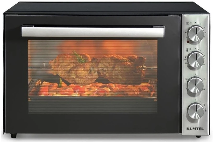 RESIGILAT - Cuptor electric Kumtel LX-9645FA Pizza,Rotisor XXL, 70 litri, 2500 W, Rotisor, Convectie, 7 moduri de gatit, geam dublu, negru/inox [5]