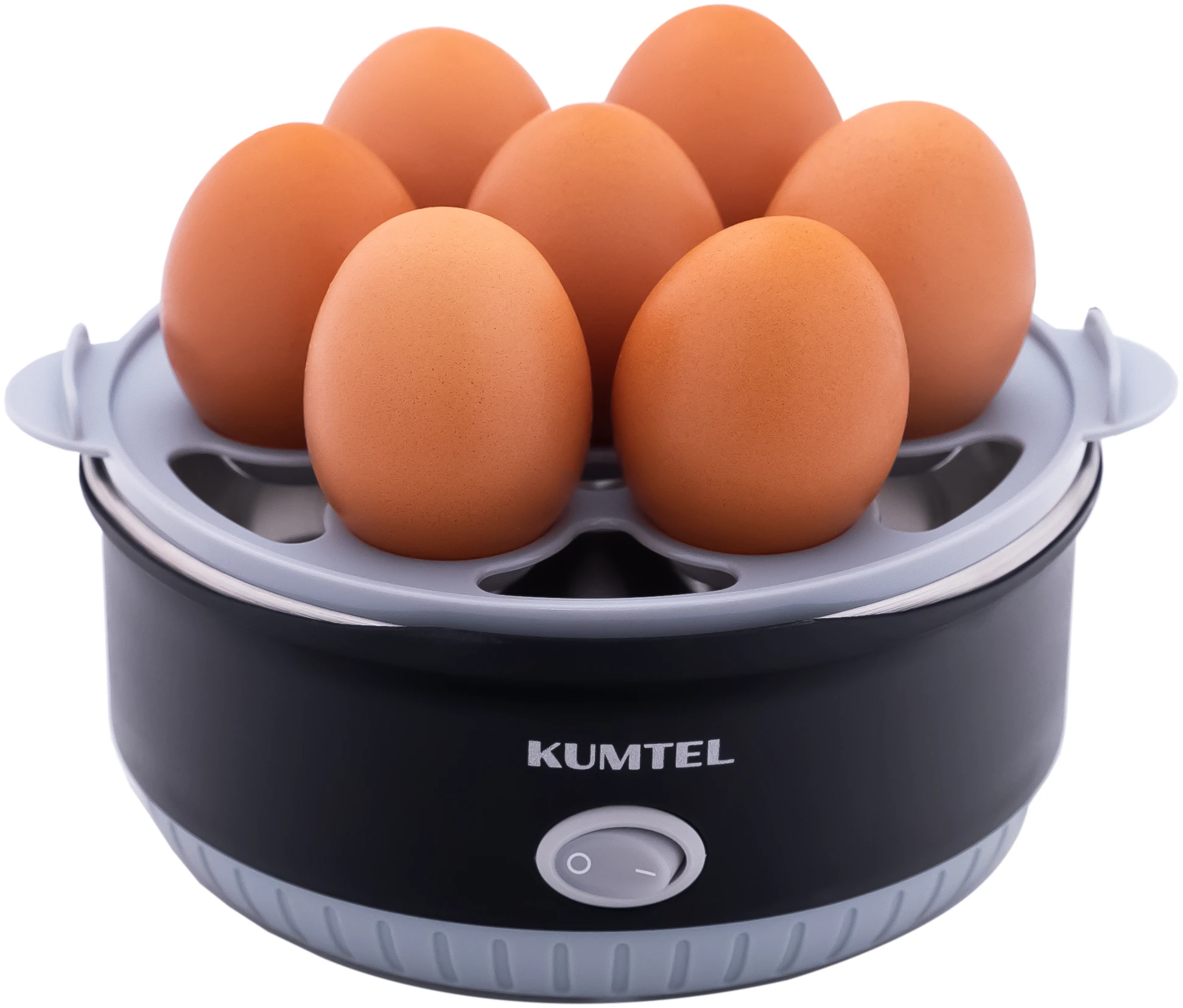 Fierbatoare - Fierbator oua Kumtel HEB-01, 7 oua, 350 W, Indicator luminos, recipient masurare