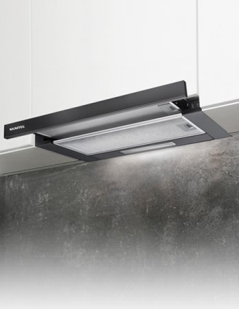 RESIGILAT_Hota incorporabila telescopica Kumtel DS6-905BA, Putere de absorbtie 450 mc/h, 3 Trepte de viteza, Iluminare LED, Negru - Copie [1]