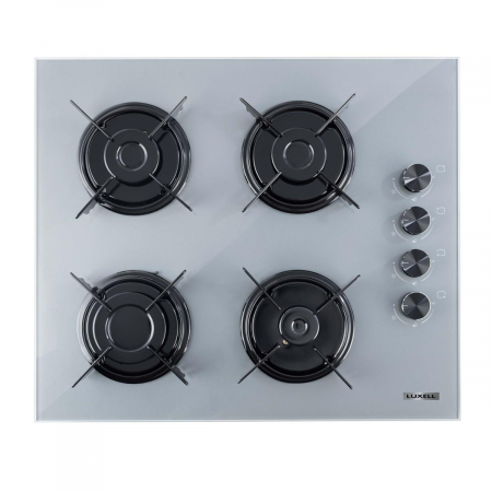 Plita incorporabila Luxell OC88A.L, 4 Arzatoare Gaz, Latime 60 cm, Aprindere Electrica integrata, Sticla Gri [0]
