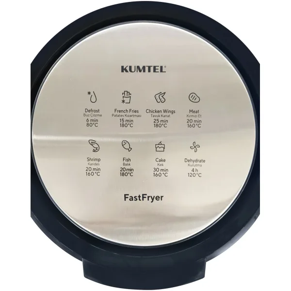 RESIGILAT – Kumtel HAF-03 XXL Friteuza cu aer cald FastFryer, Putere 1800 W, Capacitate 8.5L, Timer până la 30 de minute, temperatură reglabilă până la 200°C, Negru [6]