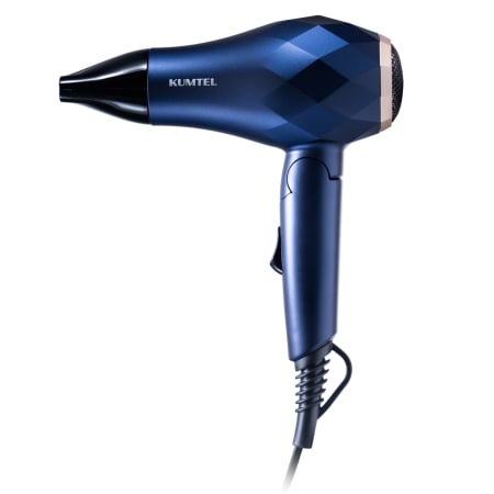 Uscator de par de calatorie Kumtel Diamond Dry 1000W C, Maner si concentrator pliabil, usor, compact si puternic, cu siguranta pentru intrerupere termica, setari de 2 viteze, bleumarin [4]