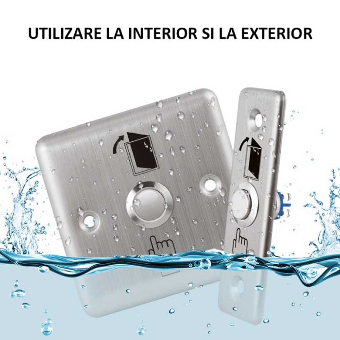 Buton de iesire incastrabil, din inox, E-LOCKS [2]