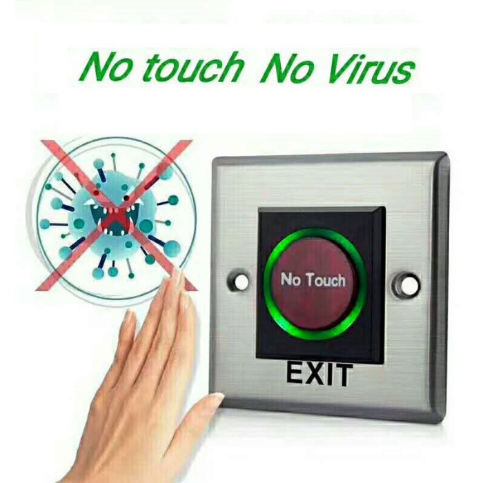 Buton de iesire "No Touch" IR, incastrabil, din inox, E-LOCKS [3]