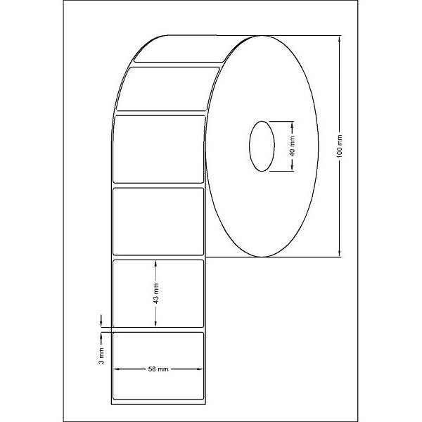 Etichete termice 58x43 mm / 1000 bucati pe rola [3]